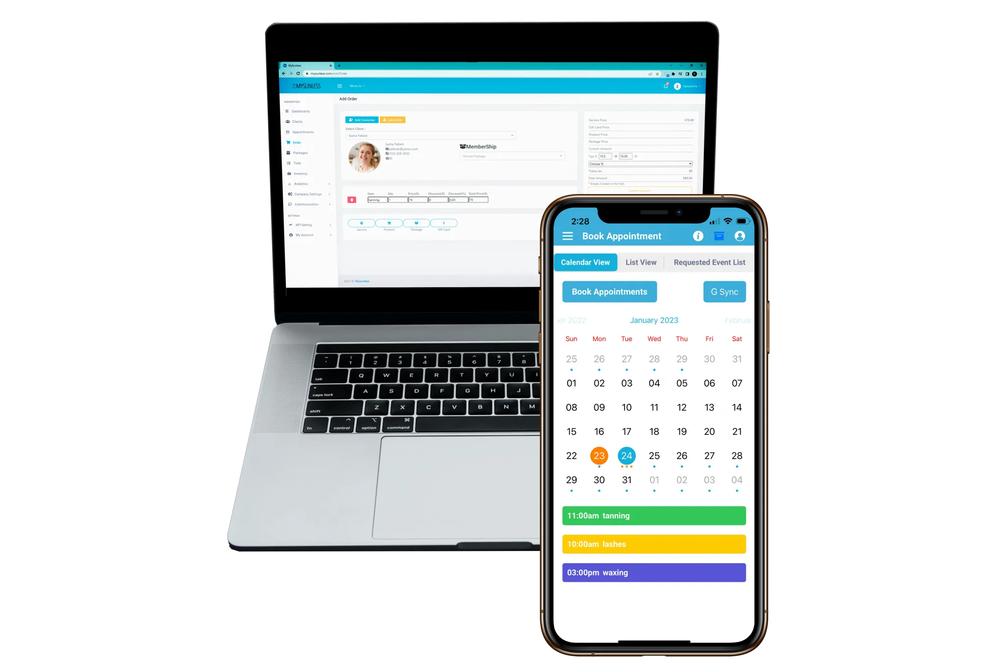 MySunless: Salon CRM & Booking